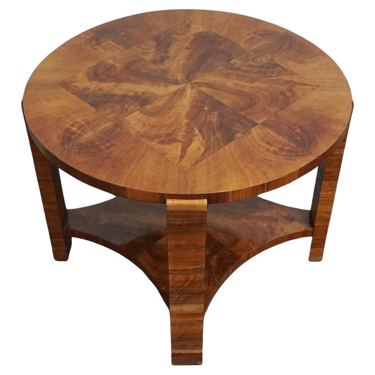Art Deco Side Table - Burr Walnut - Jeroen Markies Art Deco Furniture