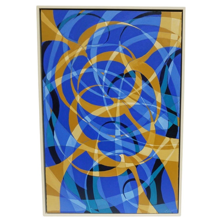 'Skylarks' A Contemporary Oil On Canvas Abstract Painting by Vera Jefferson - Jeroen Markies Art Deco