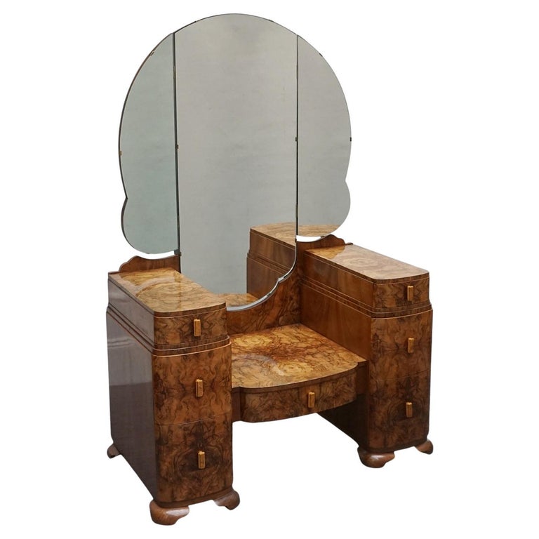 Vintage Art Deco Walnut Dressing Table Circa 1935 - Jeroen Markies Art Deco