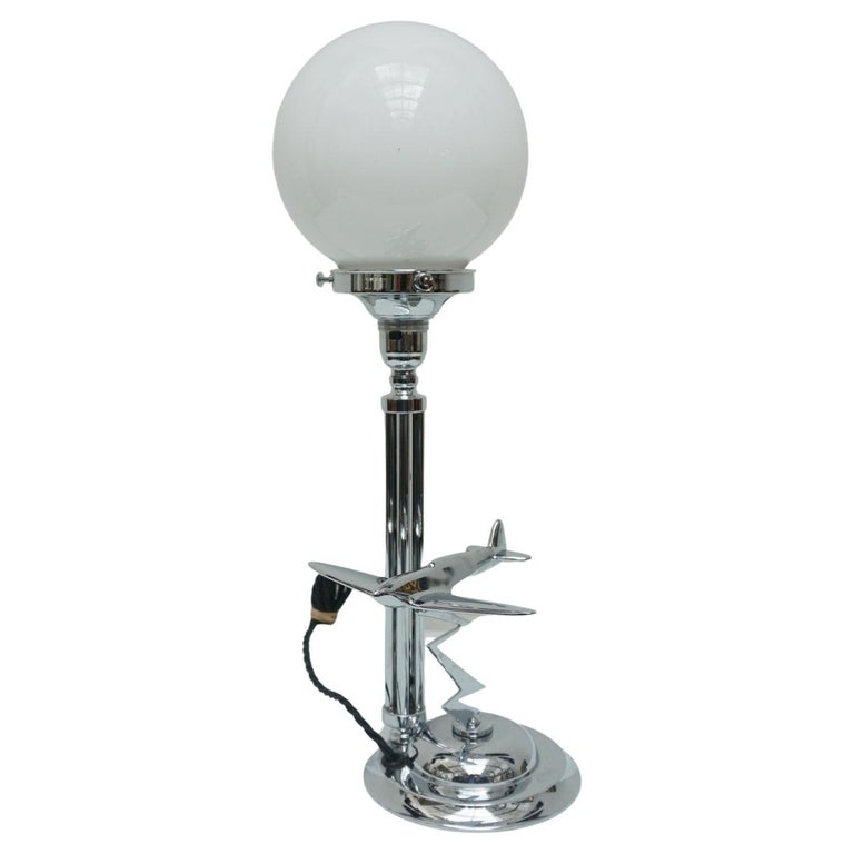 Vintage Spitfire Aviation Table Lamp - Jeroen Markies Art Deco