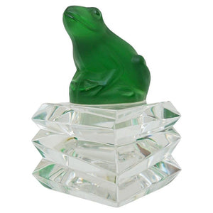 Glass Frog Paperweight
