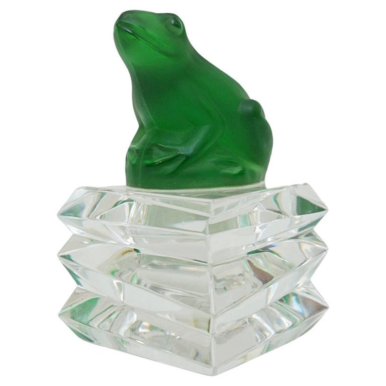 Mid-Century Czech Glass Frog Paperweight Circa 1950 - Jeroen Markies Art Deco