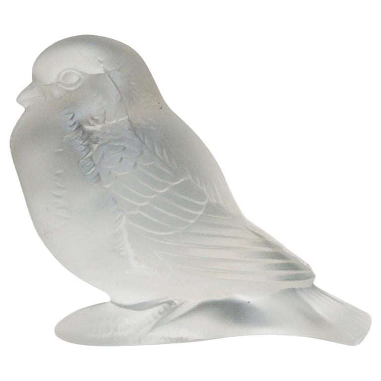 Rene Lalique 'Moineau Fier' Original Glass Bird Paperweight- Jeroen Markies Art Deco