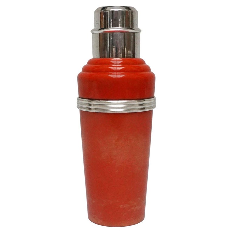 Rare-Original-Red-Master-Incolor-Recipe-Cocktail-Shaker-1935-Jeroen Markies Art Deco