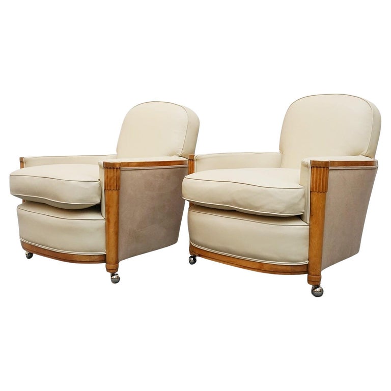 Vintage Pair of Art Deco Lounge Chairs by Maurice Adams Circa 1930 - Jeroen Markies Art Deco