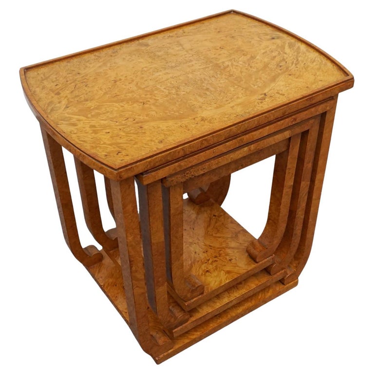 Vintage Art Deco Nest of Three Tables by Harry & Lou Epstein - Jeroen Markies Art Deco