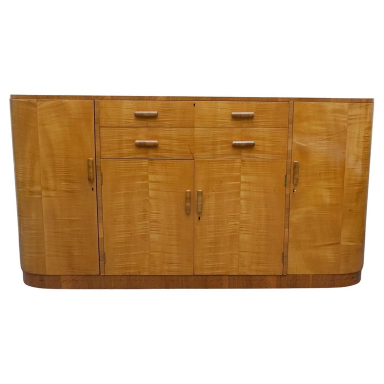 Vintage Art Deco Satinbirch and walnut sideboard - Jeroen Markies Art Deco