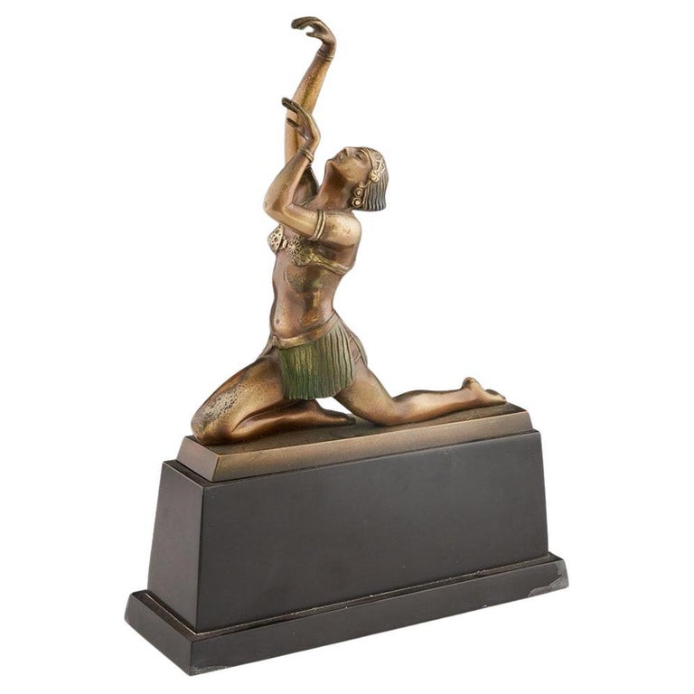 Art Deco Cold Painted Bronze Sculpture by Otto Hafenrichter - Jeroen Markies Art Deco 