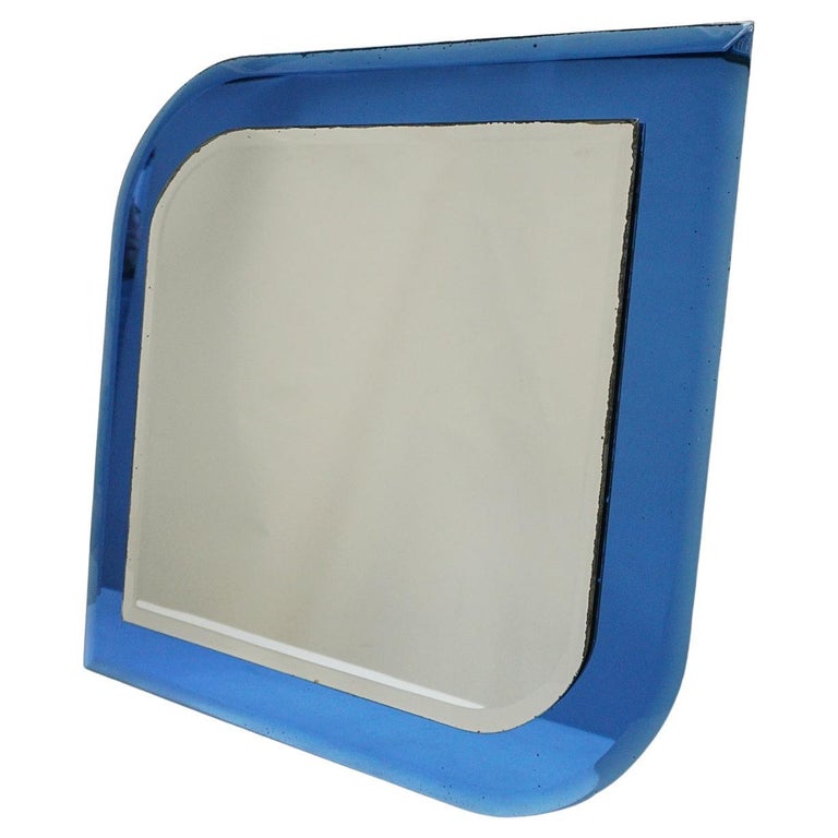 mid-20thcentury-Italian-bliue glass mirror- Jeroen Markies Art Deco