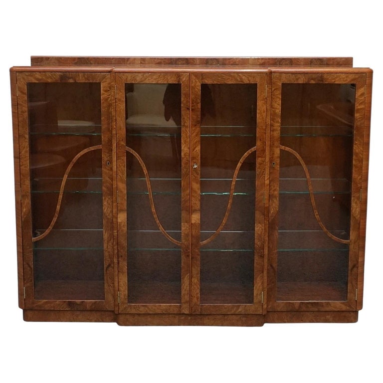 Vintage Art Deco Bookcase/Display Cabinet -English-Art-Deco-Jeroen Markies Art Deco