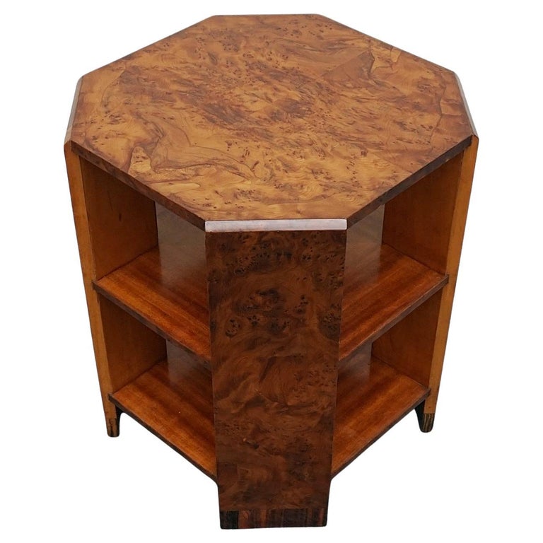 Vintage Yew Veneered Side Table by Waring & Gillows Ltd Circa 1930 - Jeroen Markies Art Deco