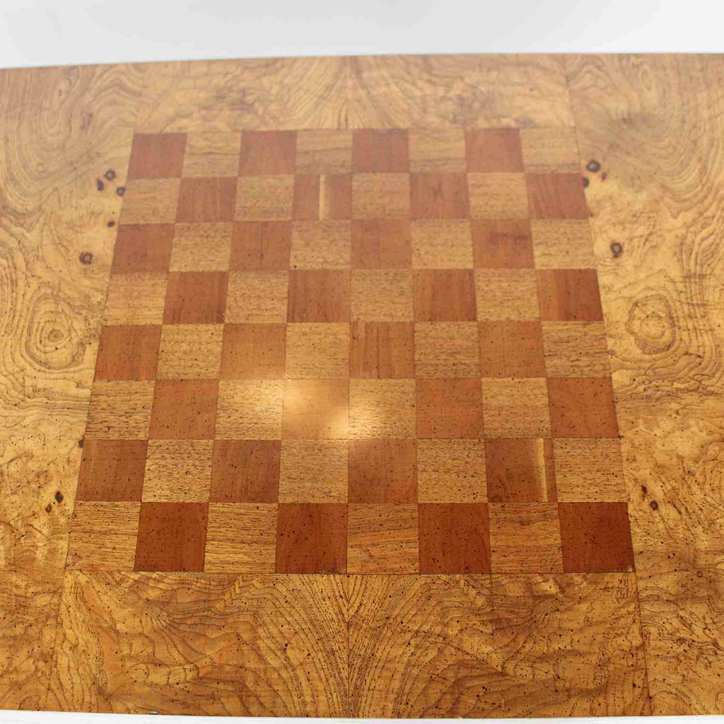 vintage wood and lucite games table