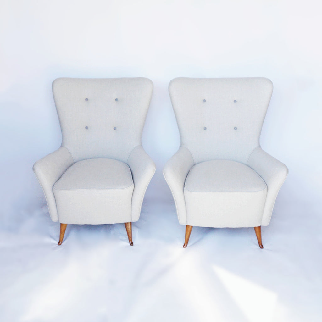 Pair of Italian Mid-Century Tub Chairs Jeroen Markies Art Deco 