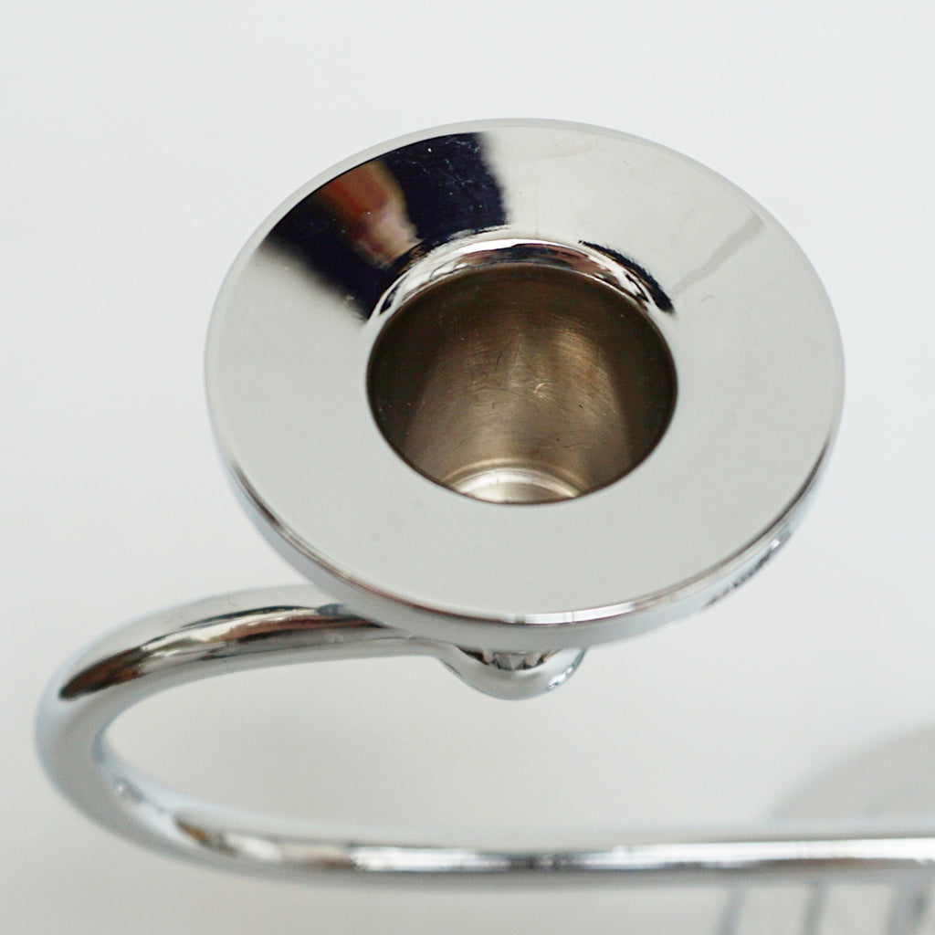 Art Deco Style Chromed Metal and Bakelite Candlesticks - Jeroen Markies Art Deco