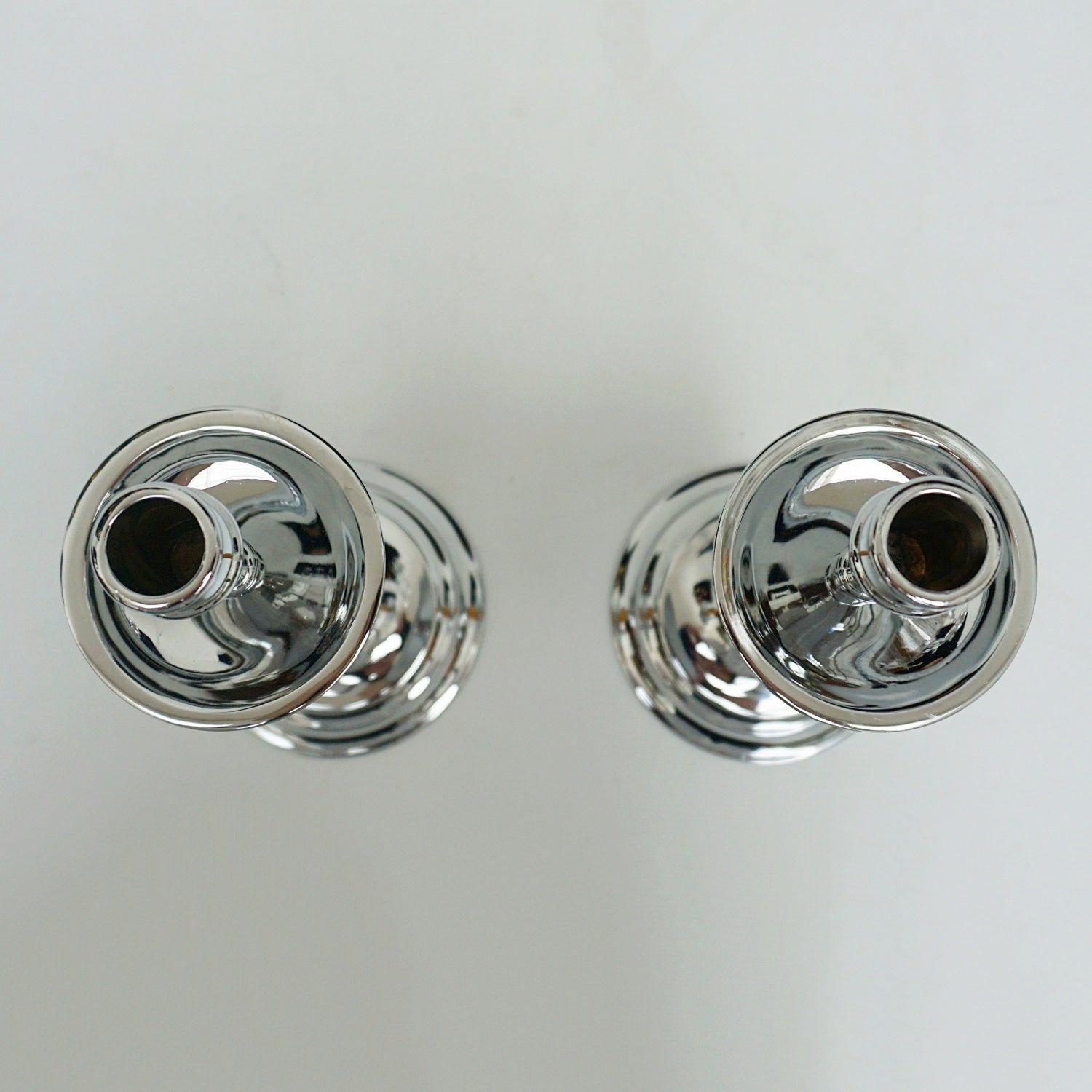 Art Deco Bakelite and Chromed Metal Candlesticks - Jeroen Markies Art Deco